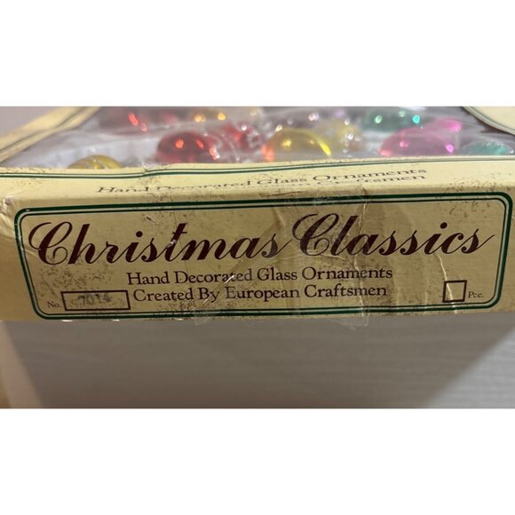 Glass Christmas Bell Ornaments By European Craftsmen Set Of 10 Hand Decorated - Picture 2 of 9